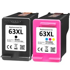 2x 63 XL Ink Cartridges for HP OfficeJet 3830 4650 4655 5255 ENVY 4512 4516 4520