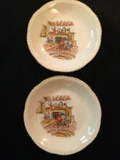 Lot of 2 Homer Laughlin China COLONIAL KITCHEN Virginia Rose  6 1/2" Bread Plate
