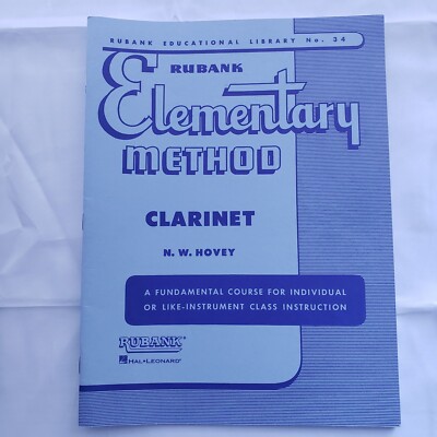 Rubank Elementary Method Clarinet N W Hovey Rubank Educational Library ...