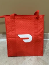 Official Doordash Dasher Insulated Hot Cold Bag Red Zip Delivery Driver