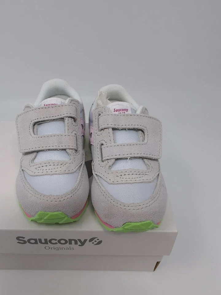 Tênis de corrida esportivo Saucony infantil menina tamanho 5 jazz conforto, cinza, camurça - Imagem 2 de 4