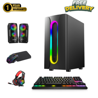 Schneller Gaming PC Bundle Core i7 16GB RAM 2TB & 480GB SSD GT1030 4GB Win 10/11Pro