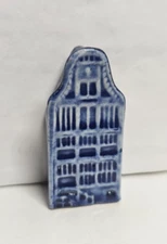 BLUE DUTCH HOUSE #11 HOLLAND DELFTS HOLLAND BLAUW AMSTERDAM MINIATURE CANAL CERA