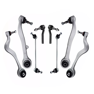 8Pcs Suspension Kit Front Lower Control Arm Outer Tie Rod For BMW 525i M5 550i