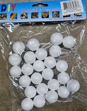 DIY Polystyrene Balls 2.5 cm 24 Round White Styro Foam Sphere Art Craft 