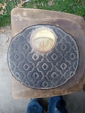 Vintage 1950 - 1970 Hollywood Regency Style Black Detecto Bathroom Floor Scale