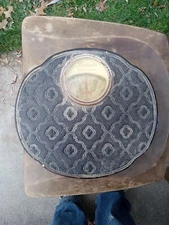 Vintage 1950 - 1970 Hollywood Regency Style Black Detecto Bathroom Floor Scale  