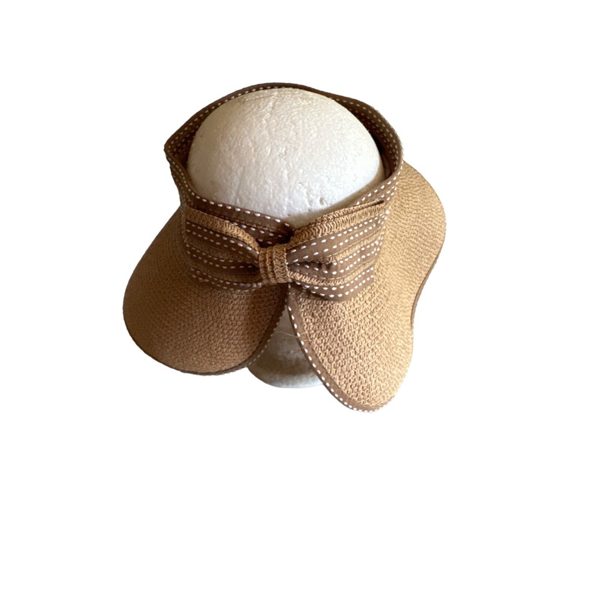 Magid Sun Hat Paper Straw Wide Brim Diamond Pattern Bow Beach Vacation Magid Ribbon & Bow Straw Floppy Hat – Magid NYC main image 2