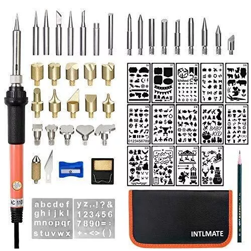 Wood Burning Kit Woodburning Tool with Soldering Iron INTLMATE 54 PCS  Woodbur