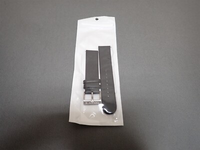 NWOT Projects Watches Black PJT-BAND-20LSS 20mm Black Leather with SS Buckle