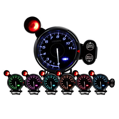 3.5'' 7 COLOR LED CAR POINTER TACHOMETER GAUGE RPM METER HIGH SPEED STEPPER MOTOR