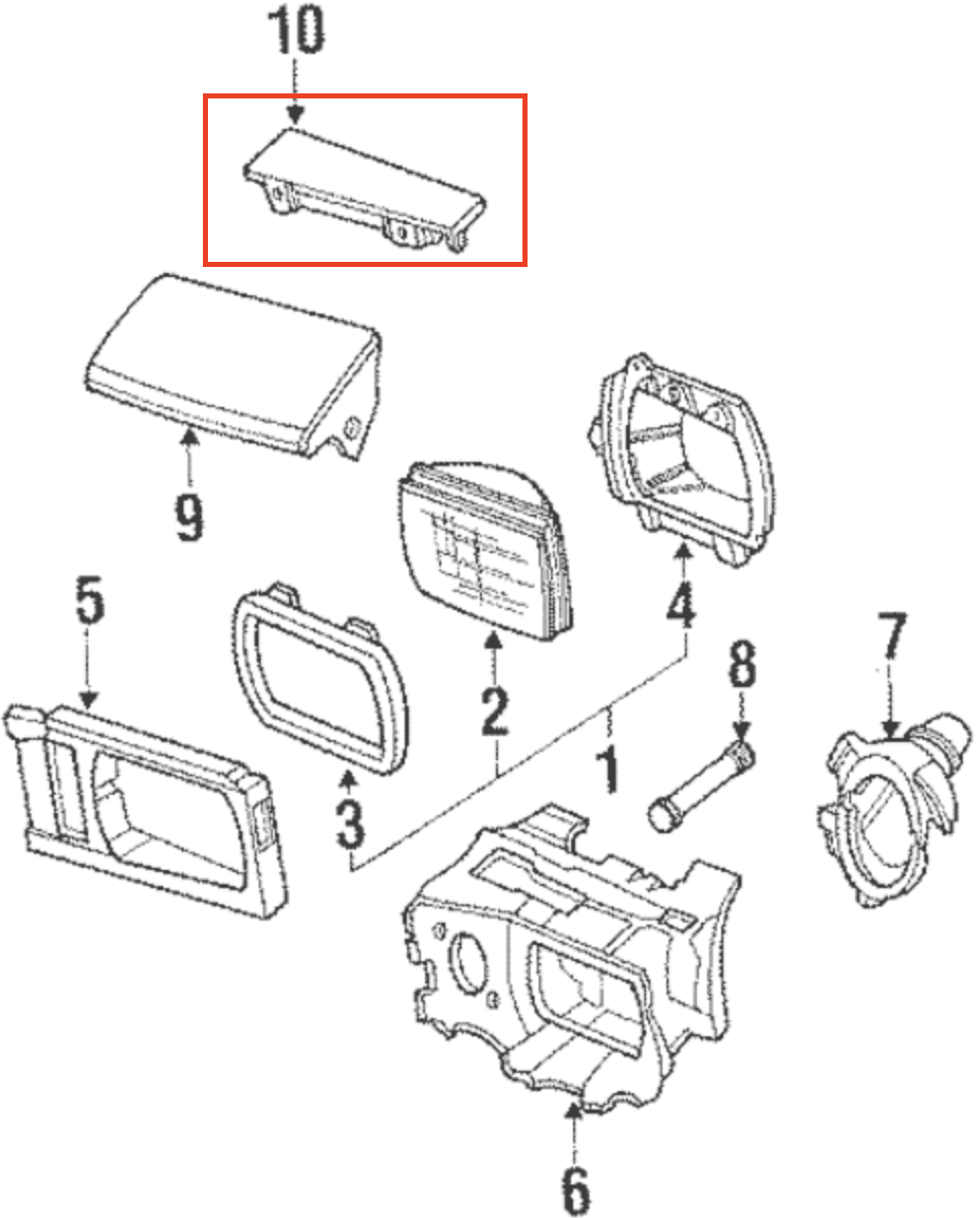 Headlight Cover Seals Rubber L Or R 6264001P00/6264101 fits for