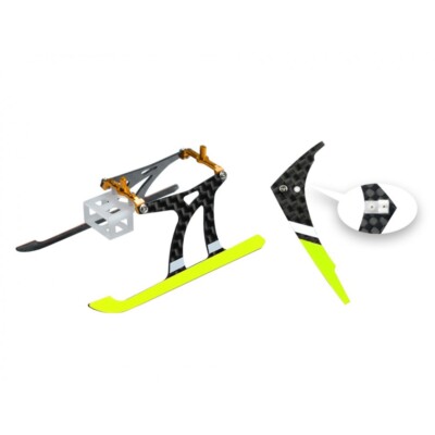Microheli Aluminum/Carbon Fiber Landing Gear w/ Fin(YL) - BLADE NANO CPX/S/S2/S3