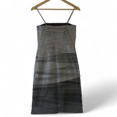 phase eight grey dress Women's Silver Fading Ruffle Strappy Lined Occasion UK 8 dress for holidays