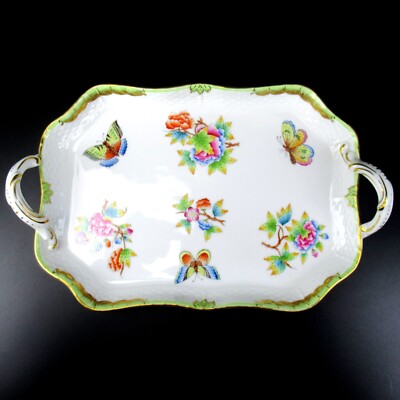 Herend Porzellan Servierplatte Serie Queen Victoria Tablett 422/VBO Hungary