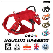 Truelove Tactical Dog Harness Escape-Proof Houdini Adjustable Red Blue M L XL UK