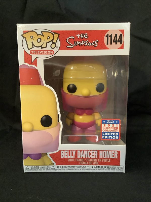 NIB - Funko Pop! Television - The Simpsons - BELLY DANCER HOMER #1144 - 2021 Con
