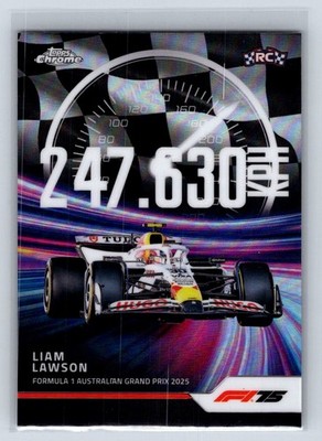 2025 TOPPS Chrome Formula 1 TS-6 Liam Lawson Racing Bulls RC Top Speed