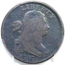 1798 1C First Hair Style, BN (Regular Strike) Draped Bust Cent