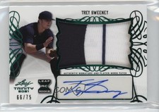 2021 Leaf Trinity Patch Auto Green /75 Trey Sweeney #PA-TS1 Patch Auto 0wl1