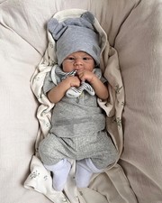 Lifelike Reborn Baby Dolls Boy 19 Inch Full Body Silicone Realistic Newborn Baby