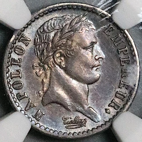 1810-A NGC AU 58 France Demi 1/2 Franc Napoleon I Paris Coin POP 1/1 (25071601C)