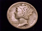 1926-S Mercury Dime, Good to Very Good  Grade