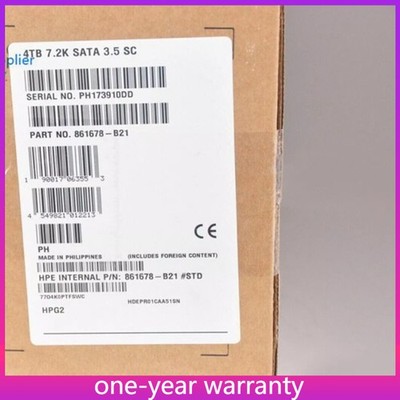 NEW HP HPE 4TB SATA 6G MDL 7.2K LFF 3.5'' SC HDD 861678-B21 862127-001 HARD DRIVE