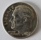 1957 Roosevelt Dime - 90% Silver Melt Value