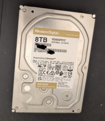Western Digital WD Gold WD8004FRYZ - 8 TB, 3,5 Zoll, SATA 6 Gbit/s