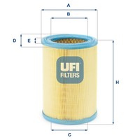 Luftfilter UFI 27.252.00 Filtereinsatz FüR 1A 1C 106 Saxo K11 Nissan CitroËN 1 2