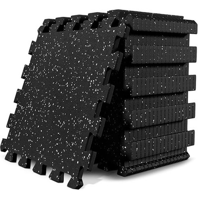 Puzzlematte / Bodenschutzmatte Fitness   18 Teile EVA-Schaum & Gummi