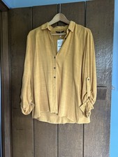 BNWT Zara Stradivarius Soft Safari Shirt  Floaty Oversize  Vintage Look Size M