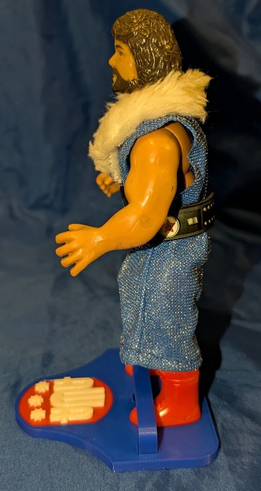 1985 Remco AWA Referee "Gorgeous" Jimmy Garvin Wrestling Figure W/ Belt & Stand - Image 3 of 4