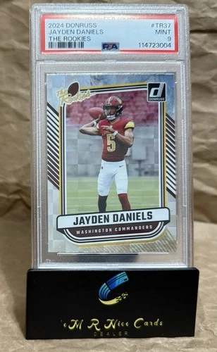 2024 Panini Donruss Jayden Daniels THE ROOKIES ROOKIE CARD #TR-37 PSA 9 Mint