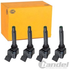 4 HELLA ZÜNDSPULEN passend für AUDI A3 Q3 VW GOLF 6 PASSAT B8 TIGUAN SEAT LEON
