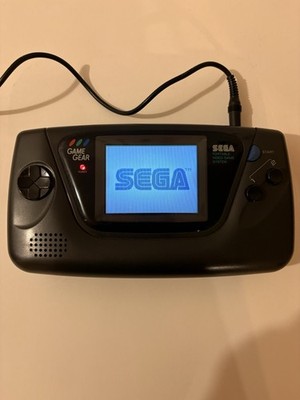 SEGA Game Gear Portable Handheld Console Black Backlit Display with Accessories