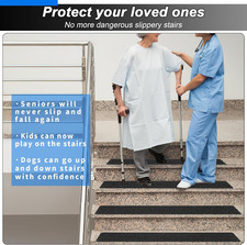 Outdoor Stair Treads Non-Slip Step Strips for Wooden Steps 5 Pack 6  x 30  Anti