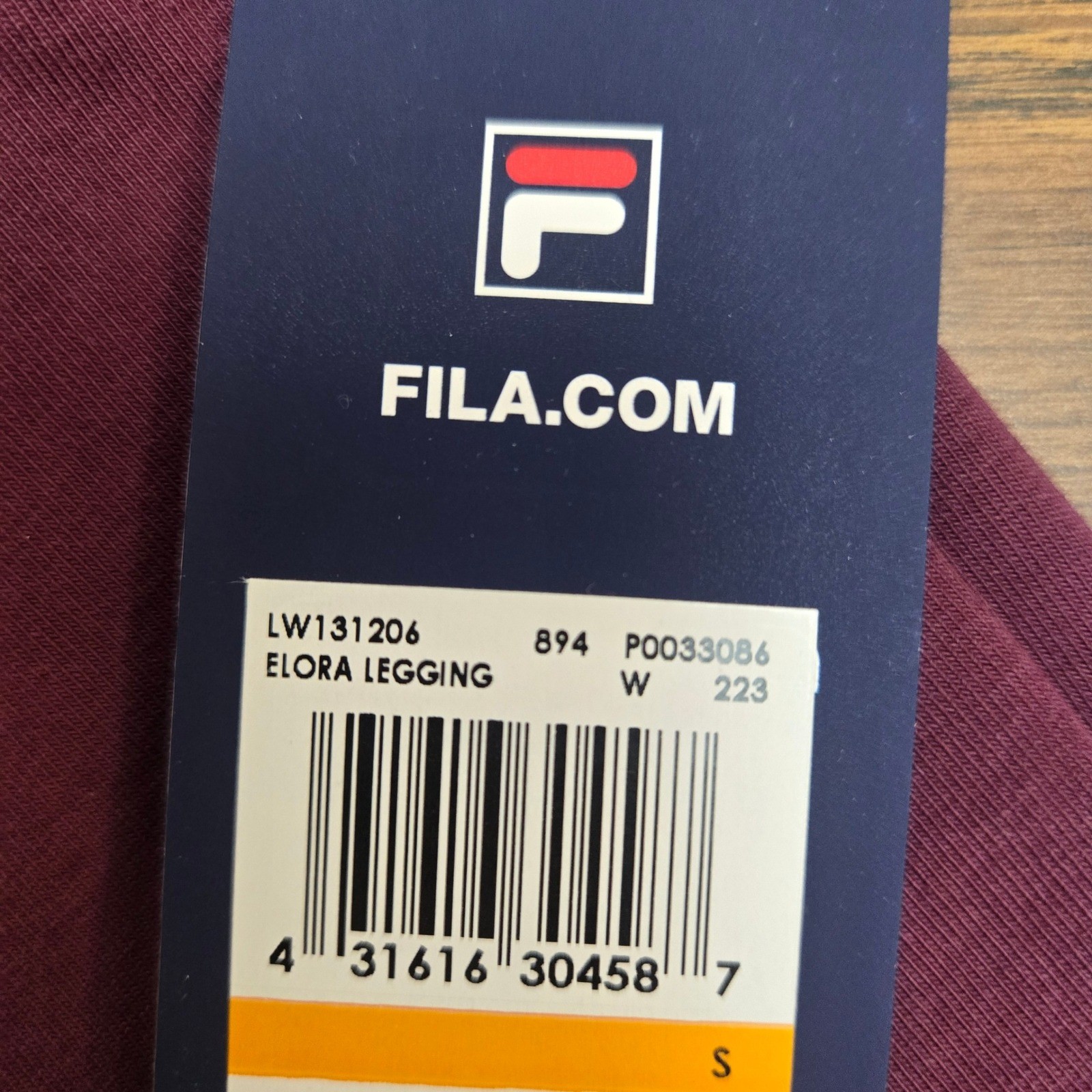 Leggings Fila Elora tempo libero Activewear logo viola leggings taglia S