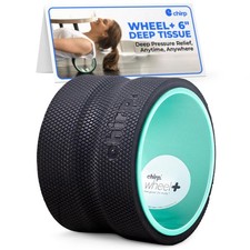Chirp Wheel Foam Roller - Targeted Back  Neck Pain 6" - Deep Tissue, Mint