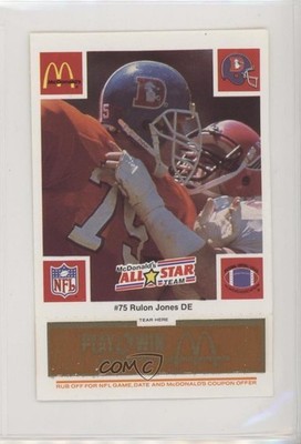 1986 McDonald's Play & Win All-Star Team Orange Tab Rulon Jones 00ah
