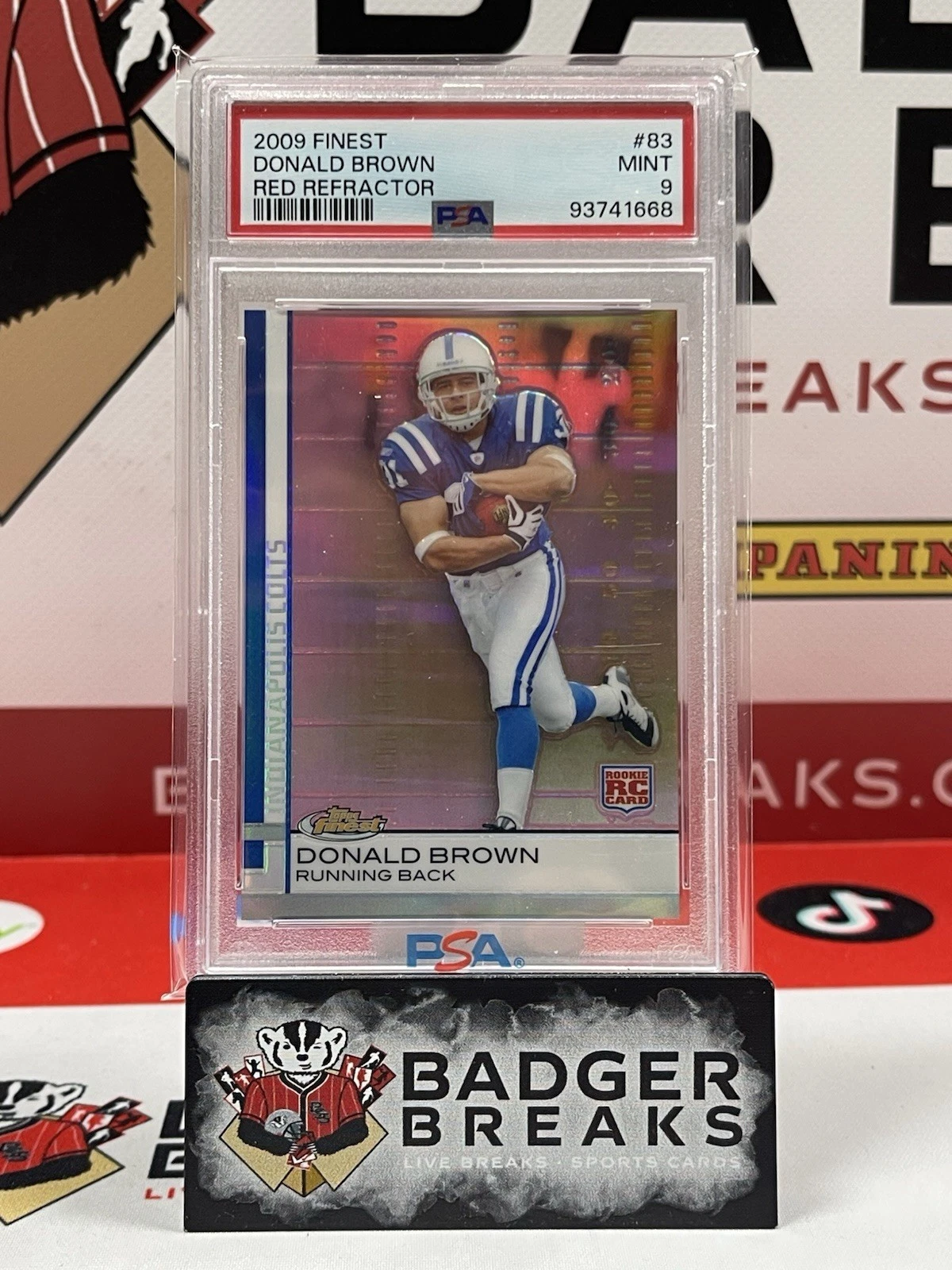 Donald Brown Finest #83 Red Refractor