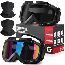 Motorcycle Goggles - ATV Dirt Bike Goggles with UV400 Grey / Multicolored