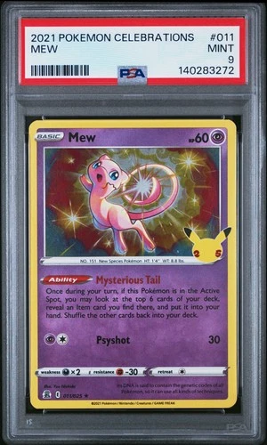 2021 POKEMON CELEBRATIONS #011 MEW PSA 9