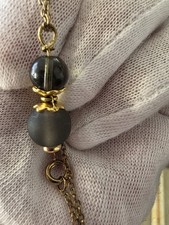 Handcrafted Black Sea Glass Necklace, Antique, Gift For Her, Beach Jewelry By, d
