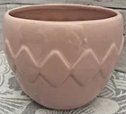 Vintage 693 Brush McCoy Pink Diamond Ceramic Planter Flower Pot USA Diamond MCM