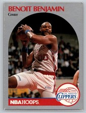 Benoit Benjamin 1990-91 Hoops #142 Los Angeles Clippers - Free Shipping