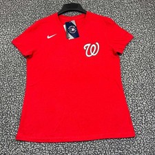 Nike Shirt Women Medium Red Washington Nationals Scherzer #31 Short Sleeve New M