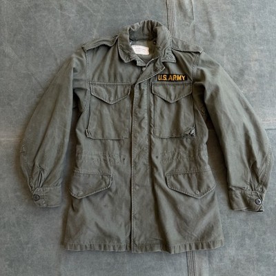 VTG US Army Military M-51 Field Jacket OG 107 70s Size XS Patched 