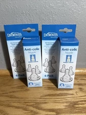 Dr. Brown’s Natural Medium Flow Level 2 ANTI-COLIC Nipples 3m+, 12 Nipples Total